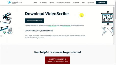 Download and install VideoScribe (Windows) .